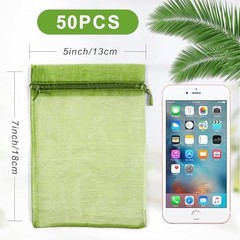 Multicolor Organza Bags 50 Pack 5×7 in, 1 count (Pack of 50) 10 Colors