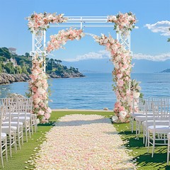 258CM Tall Metal Wedding Arch Backdrop Stand fr Party Celebration Garden Trellis