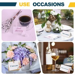100pcs Place Cards, Printable Place Name Cards, Double Flower Pattern