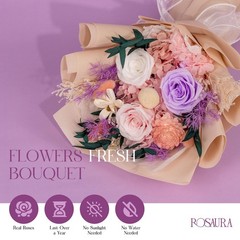 Rosaura Preserved Flowers Bouquets, flowers for Delivery Prime, Forever Pink