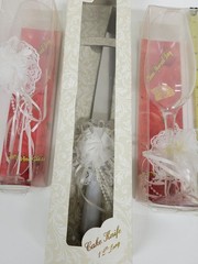 12″ Wedding Cake Knife w/2 Clear Glass 8.5″ Wine Glasses «Your Special Day»