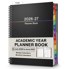 Planner 8.5×11, July 2026 to June 2027, Weekly and Monthly 2026-2027 Colorful