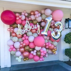 Hot Pink Cheetah Balloons, Pastel Pink Metallic Gold Leopard Hot Pink Gold