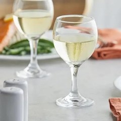 Wine Glasses Set of 10 oz Premium Clear Glass Goblets – Elegant Glassware for 6