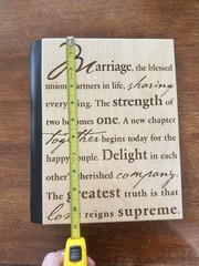 Wood Cover Wedding Marriage Memory Photo Album New Holds 72 4×6 Photos