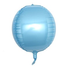 2 BLUE 14″ wide 4D Orbz Round Mylar Foil Balloons Wedding Party Event Supplies