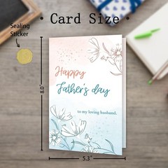Romantic Fathers Day Card Gifts for Husband, Happy Father’s Day Cards from Wi…