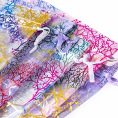 100P Coralline Sheer Organza Gift Bags Candy Jewelry Pouches Wedding Party Favor