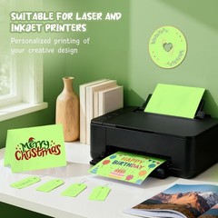 40 Sheets Green Cardstock 8.5 x 11, Green Card Stock Paper, Cardstock Printer…