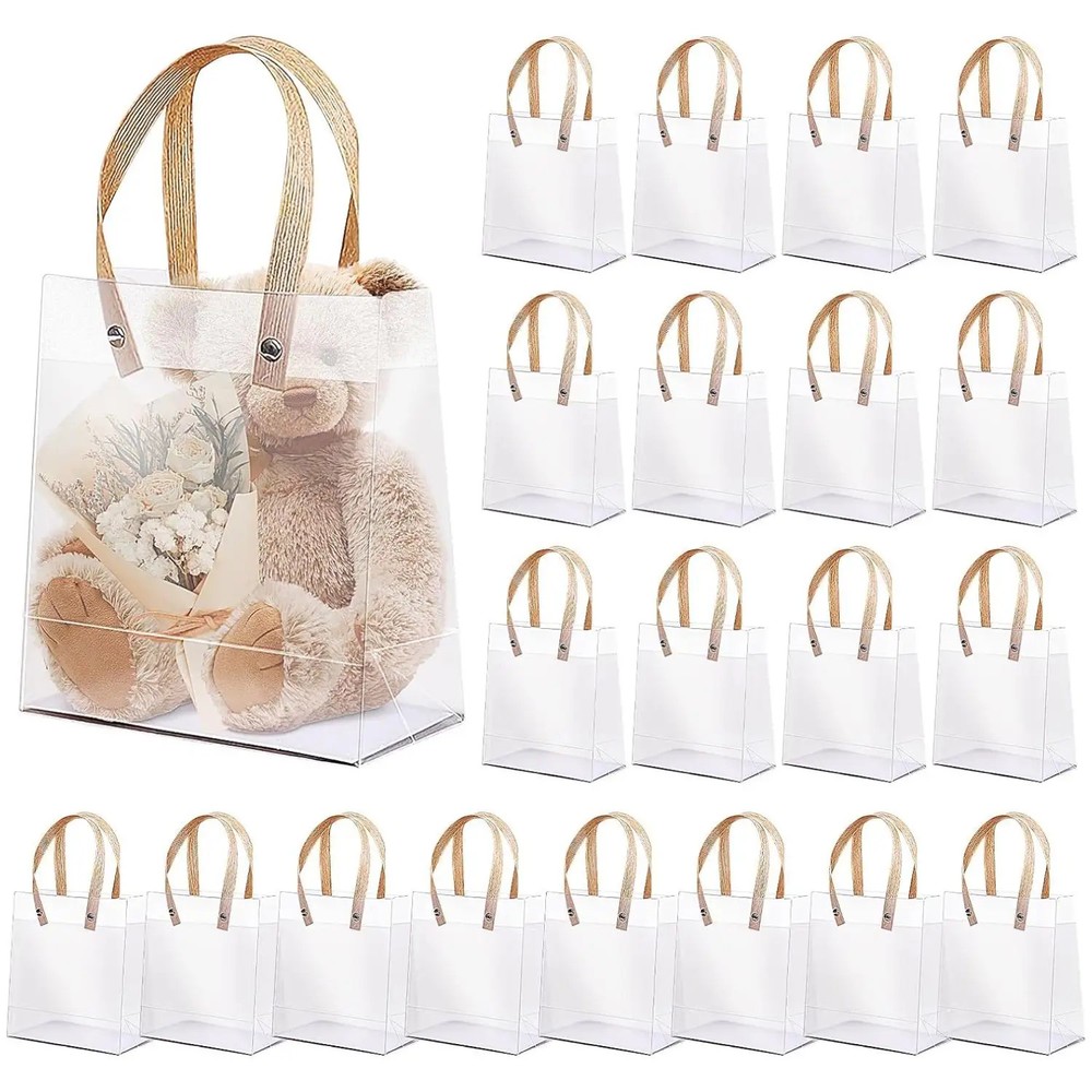 20pcs Frosted Tote Gift Bag Eco Friendly Holiday Birthday Candy Party Favors Set