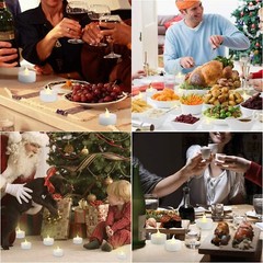 6/12/24PCS Tea Lights Votive Candles LED FLAMELESS FLICKERING W/ Remote Control