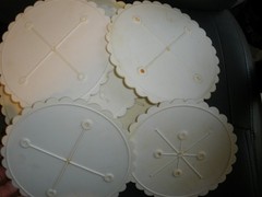 Wilton Circles of Strength 7 tier Cake Separator Plates Scalloped 4 Different Sz