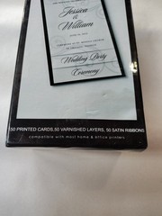 His And Hers 50 Count Varnished Layers With Ribbon, Wedding Programs