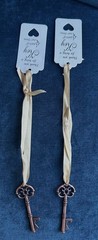 Unique VTG Style Key Bottle Openers Party Favor Thank You Gift Pair