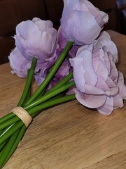 Light Purple Silk Roses Artificial FLOWERS Bouquet Party Decoration