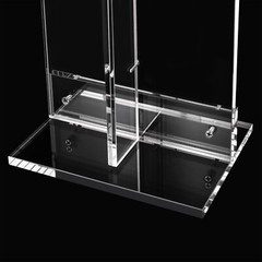40 Inch Clear Acrylic Flower Stand 100 × 20 cm Rectangular Freestanding
