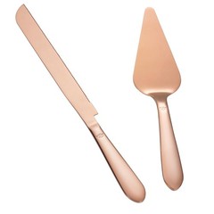 Juego de cuchillos y servidores para tartas de boda de acero inoxidable
