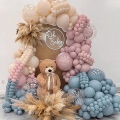 Gender Reveal Balloon Arch Kit 5 inch, 10 18 Dusty Pink Blue