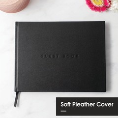 Stylish Guest Book in Black – Perfect for Weddings, Funerals & Vacation Homes