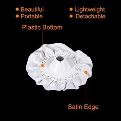 4Pcs, Bouquet Collar Satin DIY Decor Bridal Bouquet Holder for Wedding White