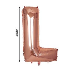 40″ Rose Gold Letter L Mylar Foil Balloon Birthday Party Wedding Decorations
