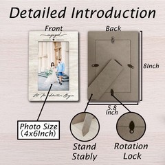 Wedding 4×6 Picture Frame, Engagement Photo Frames, Wedding Gifts for Wife Hu…