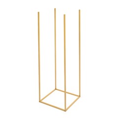 4PCS Gold Flower Stand Rectangular Rack Set For Wedding Table Centerpieces Decor