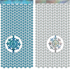 Silver Blue Snowflake Fringe Curtain – Winter Onederland Streamers Backdrop wit
