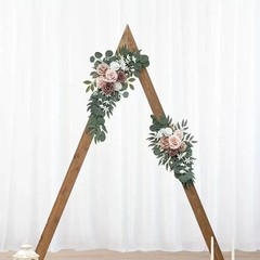 Wedding Arch Swag, White Pink Rose Eucalyptus Greenery Arrangement