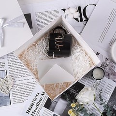 8.7″ Medium Birthday Gift Boxes with Lid and Ribbon, Square Gift Boxes 4 White
