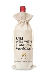 Tesedupoole Wine Bag Wedding Gift for Mr and Mrs – 1 Count (Pack of 1), White
