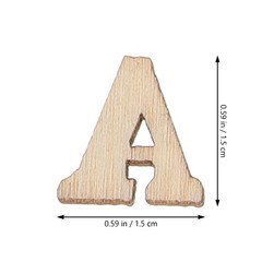 200Pcs Wooden Letter Slices Durable Wood Craft Material for Scrapbooking Beige