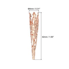 Corsage Decorative Holder, Alloy Lapel Pin Brooch Vase 42mm Rose Gold