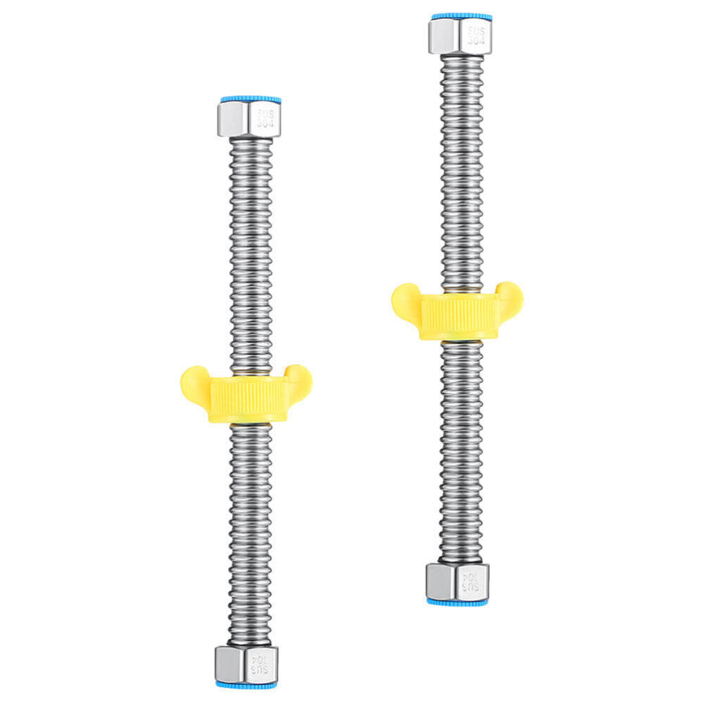2 Pcs Corrugated Pipe Water Supply Line Heater 1/2 Inch Tap Hose