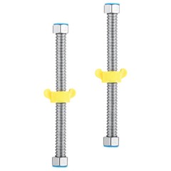 2 Pcs Corrugated Pipe Water Supply Line Heater 1/2 Inch Tap Hose