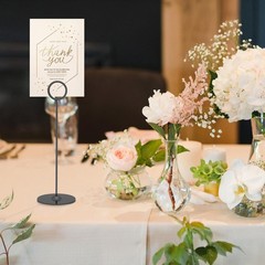 16 Pieces Table 8 inches Table Number Holders Place Steel Card Holders for Ph…