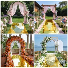 3.3×32.8ft Mirror Rug Aisle Runner for Wedding,Double Sided Bright Reflective…