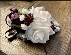 Artificial Purple and White Wedding Flowers