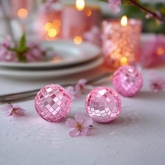 Yescom 20PCS 1.6″ Small Disco Ball Mirror Mini Hanging for Events Wedding Party