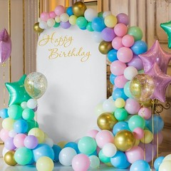 6.6FT Arch Backdrop Stand and Cover Set Wedding Arch Frame for Ceremony Birthday