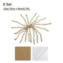 6 Count 6″ Large Curly Bows for Gift Wrapping Curling Ribbon Champagne Gold