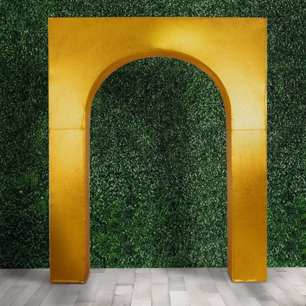 7 feet GOLD Metallic Spandex Backdrop Cover for Arc de Triomphe Stand Party