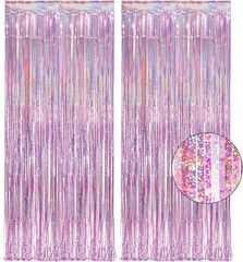 Silver Blue Snowflake Fringe Curtain – Winter Onederland Streamers Backdrop wit