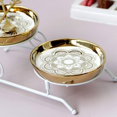 Premium Quality Metal Double Layers Cupcake Display Rack Easy to Use Clean Gift