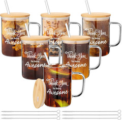 6 Pcs Thank You Gifts for Teacher Employee Appreciation Gifts 16Oz Thank You for