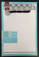 Black and White Wedding Invitation and Response Card Kit – 50 Count