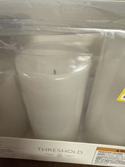Threshold LED Pillar Candle Set 3pk 6in H X 2.95 White Black Wick