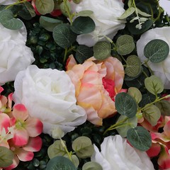 Romantic Artificial Flower Wall Panel Rose Wedding Bouquet Floral Decor 60*40cm