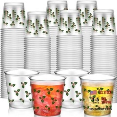 100 Pcs Disposable Christmas Shot Glasses – 2.87oz Plastic Clear Holiday