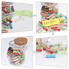 KBFUSHI Capsule Letters Message in a Bottle – 1.5 Ounces, Mixed Color 45pcs